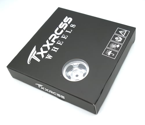 RC 1.0 Beadlock Wheels Offsets -2 Aluminum Rims for AX24 1/18 TRX4M All 1/24 Scale SCX24 Deadbolt RC Crawler Car Wheels Upgrades 4Pc (Silver) - color: Silver