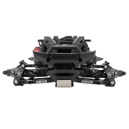 MEUS Racing Aluminum Steering Knuckles C-Hub Stub Axle Carrier Kit for Traxxas 1/16 Mini Maxx Upgrade Parts #10736,10752 (Black) - color: Black
