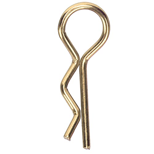 Qiilu Durable RC Body Clips for 1/5 1/6 /8 /10 RC Car - 10Pcs Metal Shell Clip Pins, Teardropshaped Pull Tabs (Gold) - color: Gold