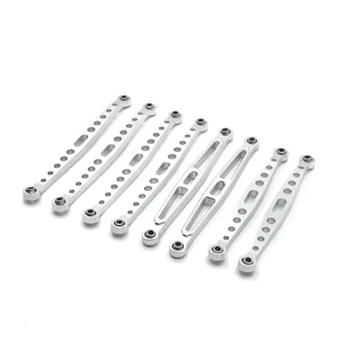 Rc Upgrade Spare For ZP1001 1002 1003 1004 1/10 Metal Modified Connecting Pull Rod Links Suitable Remote Control For Climbing Car Upgrade Parts(Silver) - color: Silver