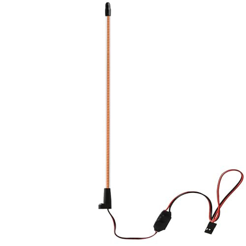 Flexible LED RC Antenna Light, Cuttable RC Antenna Tube with LED Strip Whip Lights, Easy Plug-and-Play, Illuminated RC Glow Antenna for RC Cars Boats Night Racing, Neon Orange - color: Neon Orange