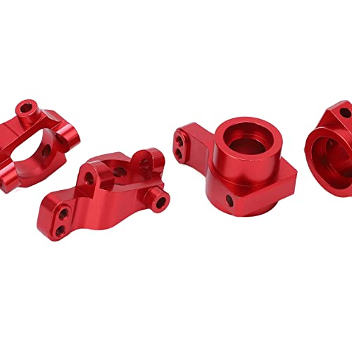 RC Block C Hub Carrier, Aluminum Alloy Steering Cup Upgrade Part Set for LOSI 22S 1/10 Rear Drive Short Course Truck (Red - color: Red