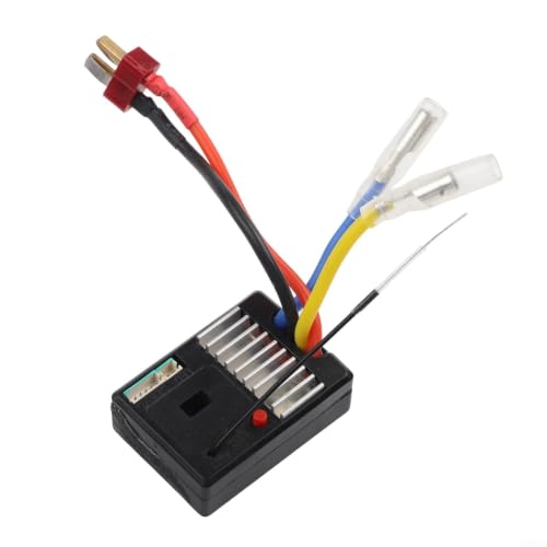 3-in-1 Receiver Board for Wltoys 144001 124019 124018 RC Car,ESC Receiving Circuit with 2-Pin LED and 5-Pin Adapter, Black