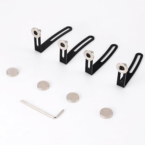 RC Car Body Shell Mount Magnetic Metal L-Bracket, Pack of 4 | 1/10 Scale, For Rock Crawler, Compatible with RC4WD D90 Traxxas TRX4 Axial SCX10 90046 Redcat Tamiya
