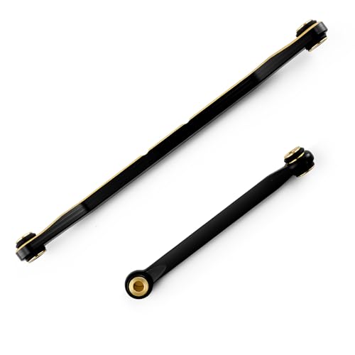 Brass Steering Links Set for 1/18 RC Crawler Redcat Ascent-18, Black Coated Upgrade Replacement Parts, High-Tightening Linkage