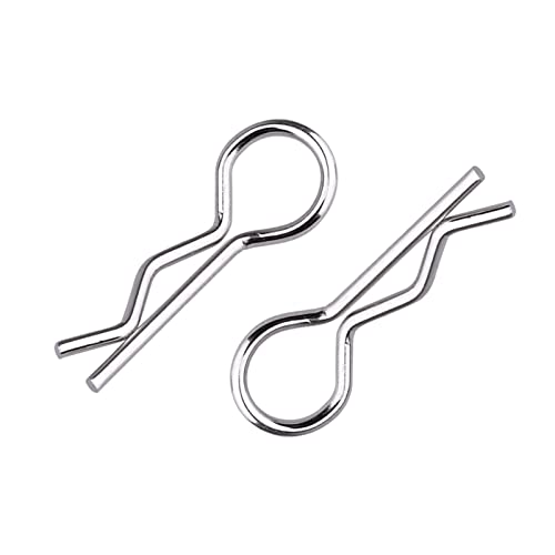 RC Body Clips Pins with Metal Aluminum Pull Tabs 1.2mm Rod for All 1/10 1/12 Scale Redcat HPI Himoto HSP Exceed RC Car Truck Buggy Shell Replacement Parts (Black) - color: Black