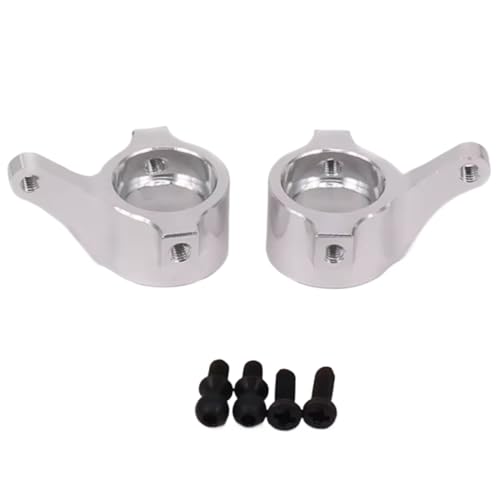 RC Steering Knuckle Block for Hobbico Dromida BX MT SC4.18 Revel 24540 Scorch 1/18 Steering Knuckle Set (L/R) Short Course Truck for Buggy Parts(Silver) - size: Silver
