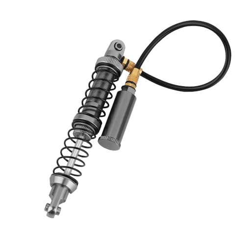 100mm Desert Lizard Piggyback Adjustable RC Shock Absorber Damper for 1/10 RC Crawler Axial SCX10 90046 AXI231017 D90 TRX4 TRX6 Metal Upgrade (gray) - color: gray