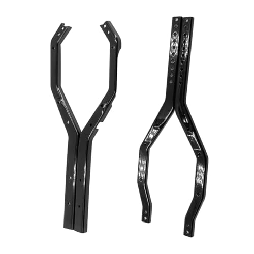 RC Car Parts for Axial for Scx10 Iii 1/10 Rc Crawler Car Heavy Duty Wheelbase Adjustable Metal for Chassis Frame Rail Set Upgrade Parts Accessories(Black) - size: Black