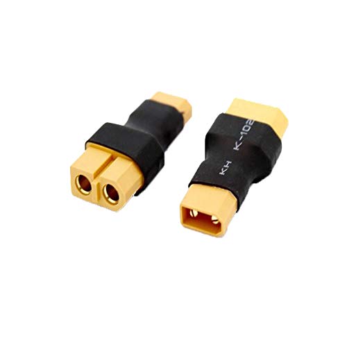 2 Pairs XT30 to XT60 Plug RC Male Female Connector Adapter for RC FPV Drone Car Lipo NiMH Battery Charger ESC