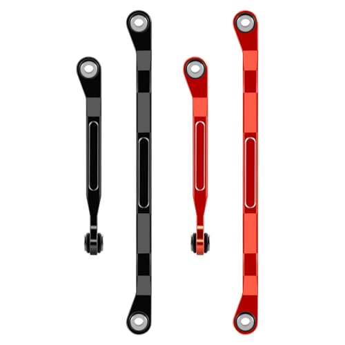 RCHUBAM 2PCS Steering Linkage Link Pull Rod for HPI 1/18 Venture HILUX | Aluminum Alloy,Steering Link with Screw Washer,RC Upgrade Parts - color: Red
