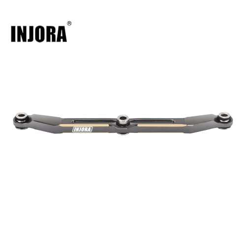 INJORA Brass Steering Link for 1/18 RC Crawler TRX4M Upgrade, 12g (Grey) - color: Grey