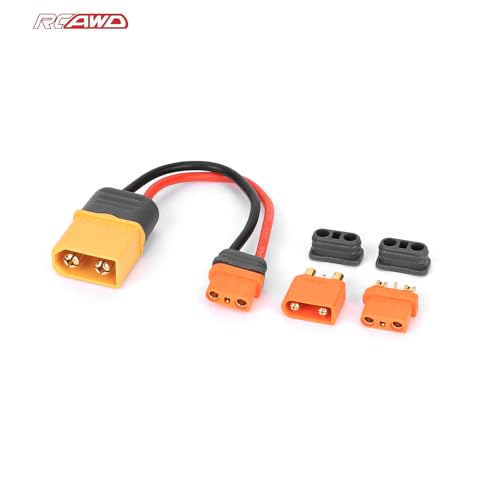 RCAWD XT60 Male to Female IC2 Male Female Adapter Connector with IC2 Male and IC2 Female Replacement for RC Car Battery