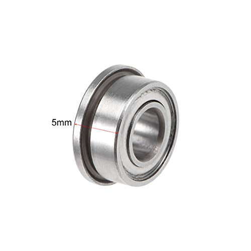 uxcell F685ZZ Flanged Ball Bearing 5mmx11mmx5mm Double Shielded Chrome Steel Deep Groove Bearings 10pcs - size: 5x11x5mm
