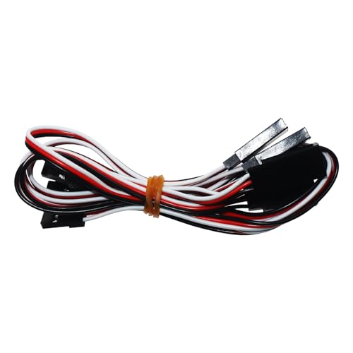 3-Pin Servo Extension Wire Lead Female to Male, JR Plug Connector, RC Servo Extension Wire Connectors, Remote Control Parts for RC Car Drone Quadcopter Aircraft ETC. (30cm-5pcs) - style: 30cm-5pcs