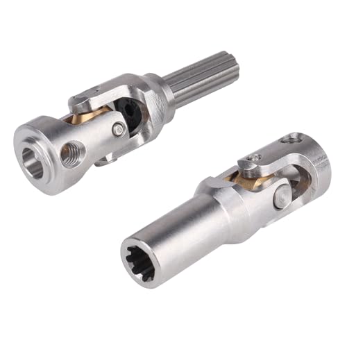2pcs Hobbyfire 1/10 RC Crawler Drive Shafts Stainless Steel Universal Joint Driveshaft for Axial SCX10 II III Traxxas TRX4 Redcat Gen8 Gen7 Element Upgrades Parts(67-81mm) - style: 67-81mm