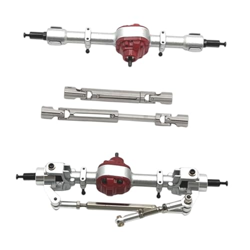 Colaxi Metal Front Rear Axles Set 1/12 Scale RC Car Upgrade Repairing DIY Replace Parts Drive Shafts for MN82T MN82 MN82S LC79, Silver - color: Silver