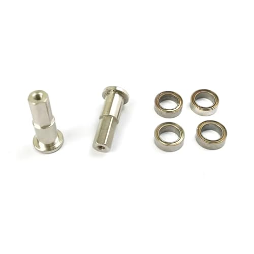 Parts For Wpl D12 1/10 5MM Metal Front Combiner Wheel Hub Hex Adapter With Bearing Upgrade RC Truck(Silver) - color: Silver