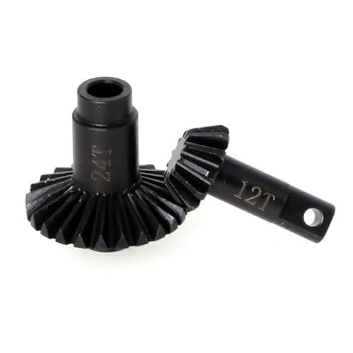 RC Car Models Parts for Traxxas for TRX4M 1/18 RC Crawler Car Hard Steel Front Rear Axle Bevel Gear Set 24T-12T Upgrades Parts Accessories