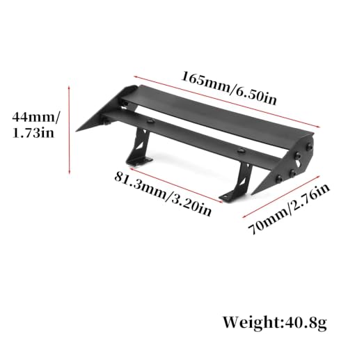 RC Repair Parts Compatible with Tamiya for TT01 for TT02 XV01 for HSP 1/10 Metal Tail Wing Rear Spoiler RC On-Road Drift Car Upgrade Parts Accessories