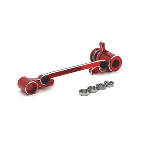 RC Car Accessories Compatible with Wltoys 144001 144010 124007 124008 124016 124017 124018 124019 Metal Steering Assembly RC Car Upgrade Parts Accessories(Red) - color: Red