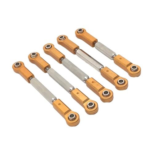 RC Links Linkage Compatible with JLB J3 for Monster 1/10 RC Trucks Car Upgrade Part Steering Link Rod RC Car Part Durable Steering Linkage Tie Rod(Yellow) - color: Yellow