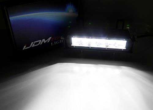 iJDMTOY Below Taillamp Mount Mini SR LED Light Bar Kit Compatible with Jeep 2007-17 Wrangler JK, Includes 30W LED Lightbar, Tail Light Moun Brackets & On/Off Switch Wiring Kit