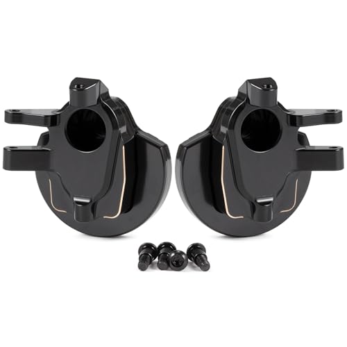 Heavy Brass Weights Portal Steering Knuckles for Capra SCX10 III CP43 CP44 | Weight 113g, Black Hard Coating, Fits 1/10 RC Crawler 4WS LCG Comp Builds