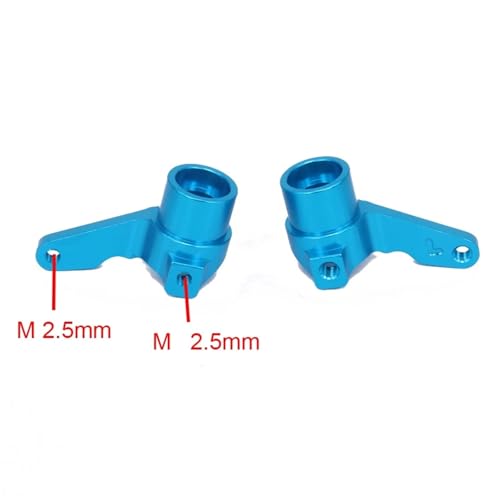 Steering Knuckle Models For Kyosho For Optima 4Wd 1/10 Aluminum 2PCS/set Steering Hub Carrier Blocks RC Model Car For Buggy Off-Road Hopup Parts(Blue) - color: Blue