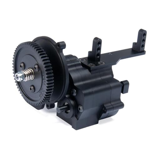 RC Crawler 2-Speed CNC Gearbox Transmission Case with Protective Cover for 1/10 Scale Compatible with 90018 90053 90048(Gearbox and Cover) - color: Gearbox and Cover