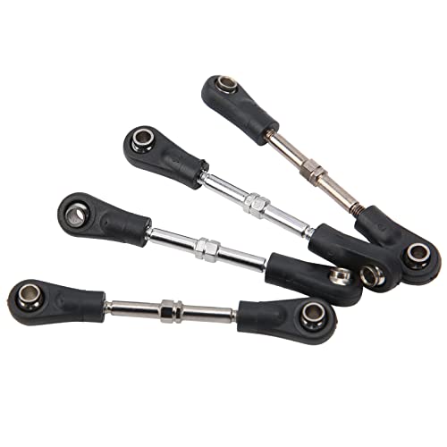 RC Steering Tie Rod Linkage 4pcs Set | Adjustable 2.4-2.8in for 1/10 Off - Road Vehicle | Metal & Plastic Replacement Parts/Crawler Upgrades / M3 Hex Screw Compatible