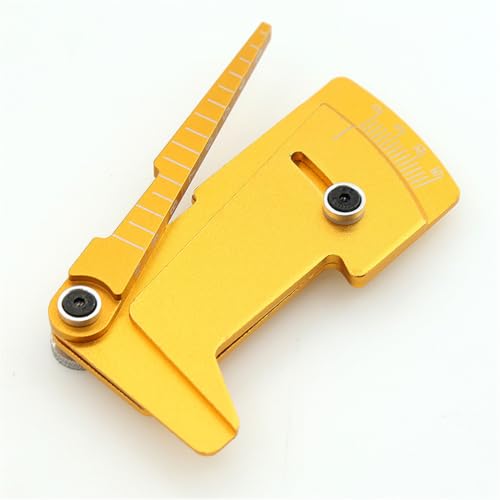 Aluminum Alloy 0-15 Degrees Adjustable RC Car Wheel Tire Camber Gauge Height Measuring Tool for 1/10 RC Car (Golden) - color: Golden