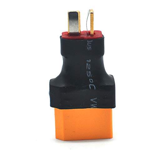 No Wires Connector T-Plug Deans Male to XT90 XT-90 Female Conversion Adapter for RC LiPo Battery (2 Pack) - size: 2 pack T plug Male to XT90 Female