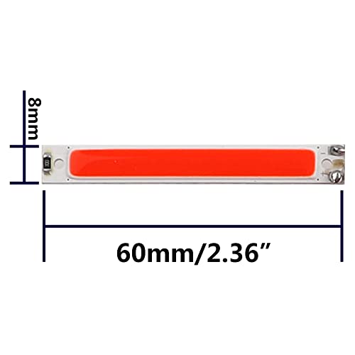 2PCS HIRCQOO 1/10 RC Car LED Chassis Lights Compatible with Traxxas TRX-4 TRX-6 Axial SCX10 II 90046 RC4WD D90 D110 1/10 RC Crawler Car Truck (Red,60x8mm) - color: Red,60x8mm