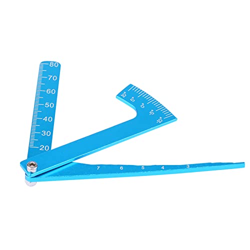 RC Car Camber Gauge, RC Height and Wheel Rim Camber Adjustment Tool, with Markings Blue Metal 3 in 1 RC Car Tools for RC Car Setup