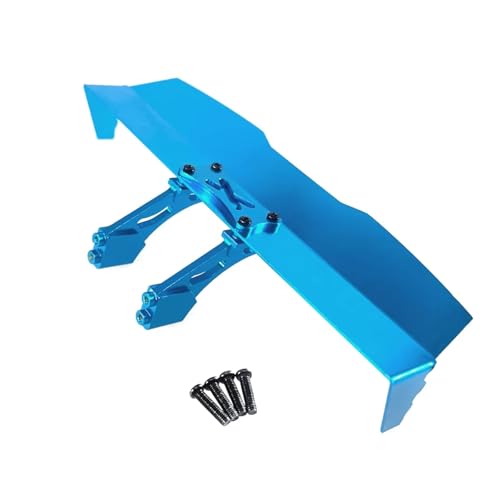 RC Accessories Compatible with MJX for Hyper Go 16207 H16 RC Car Upgrade Modification Parts Metal Tail Wing Rear Spoiler Wing(Blue) - color: Blue