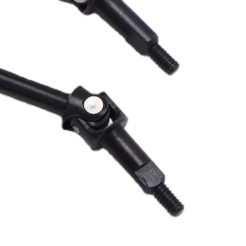 Rengue RC Steel Drive Shafts CVD Axle Set for SCX30 1 30 Crawlers Black Metal Front Rear Replacement Smooth Steering Direct Fit for Trail Rock Indoor RC Hobbyists