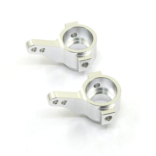 CNC Aluminum Alloy Steering Knuckle RC Upgrade Parts for 1/10 Tamiya CC01 TA02 TA03 RC Car (Silver) - color: Silver