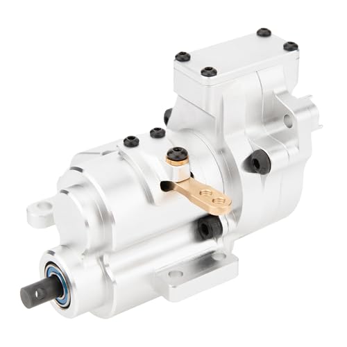 MEUS RACING Dual Speed Transmission Overdrive Gearbox for Vanquish Optic H10 1/10 RC Crawler (Silver) - color: Silver