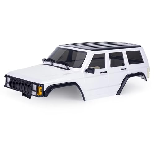 for TRX4M for Bronco for Defender for Cherokee 1/18 Body 155mm Wheelbase ABS Hard Top RC Crawler Modification Parts RC Car Toys Parts(White) - size: White