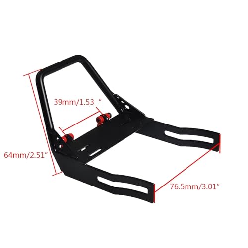 Compatible with Axial for SCX10 1/10 RC Crawler Car for Model Upgrade Parts Metal Front Bumper with Winch Mount Shackles RC Car Accessories
