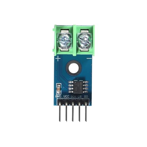 MAX6675 K-Type Thermocouple Module, DC 3-5V, SPI | 0-1024C range, 0.25C resolution, -20 to 85C operating range, M6 screw probe, for Arduino