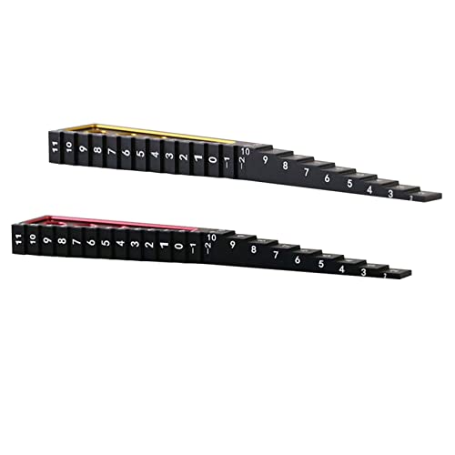 RC Model Car Adjustment Ruler Height Droop Gauge Adjuster Ruler Measuring Tool for 1/10 1/14 1/16 RC On Road Touring Drift car (Red) - color: Red