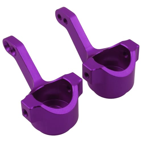 Hobbypark Aluminum Front C-hub Caster Blocks & Steering Knuckle for Volcano Epx/Pro RC 1/10 Monster Truck,Replacement of 102210 10221 (Purple)