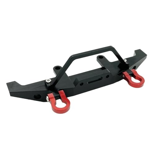 Full Metal Front Bumper Anti-Collision Upgrade for WPL C14 C24 C24-1, 1/16 RC Truck Crawler, CNC Aluminum Protection Parts, Professional Hobbyist Modification Accessories (Black) - color: Black