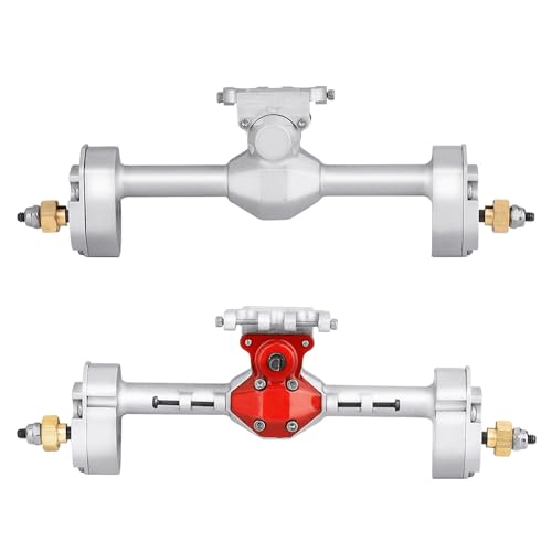SCX24 Diamond Shape Portal Axle for 1/24 Axial SCX24 C10 90081 AXI00002 AX24 Ford Bronco AXI00005 RC Crawler Metal Upgrade (Silver) - color: Silver