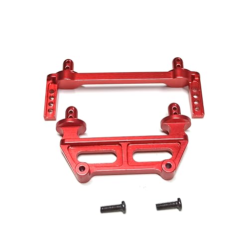 Upgrade Aluminum Alloy Spare Parts Full Set RC Car Accessories Fitting for Hyper Go H16BM H16GT H16DR MJX 1/16 JC16EP Brushless High Speed Trucks (RED,4PCs Set) - size: 4PCs set