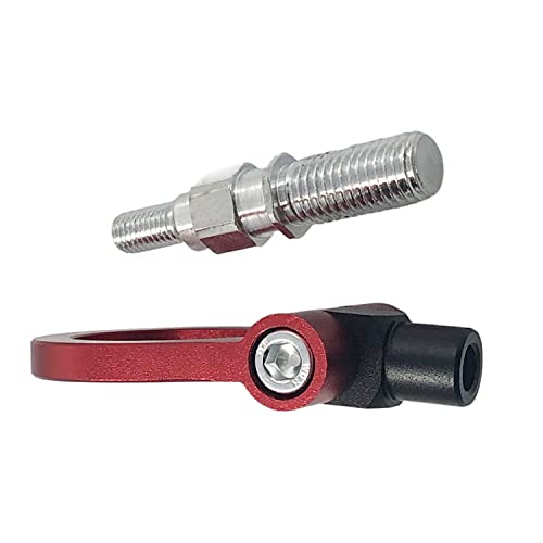 FainWan Track Racing Style Tow Hook Towing Eye CNC Aluminum Screw On Front Rear Bumper Compatible with 3 Series E36 E46 E90 E91 E92 E93 318 320 323 325 328 330 335 M3 1992 to 2012 (Red)