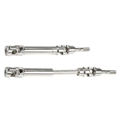 for Slash for Rustler for Stampede for Hoss 1/10 Machined Stainless Front Rear Steel Drive Shaft for Universal Joint Driveshaft RC Truck Upgrade RC Car DIY Parts