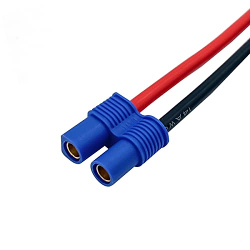 5Pairs EC3 Plug Connector Female and Male Deans with 14AWG 10cm Silicon Wire for RC Lipo Battery Cable Drone - style: EC3